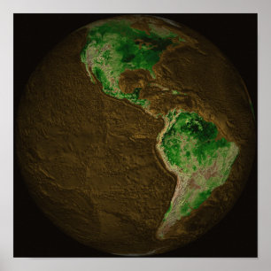 Topographic karta av jord poster