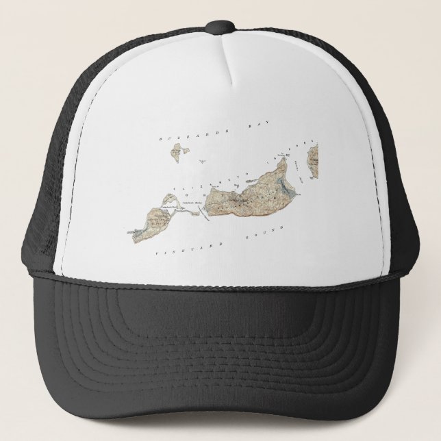 Topographic karta för 40-talCuttyhunk ö Truckerkeps (Framsida)