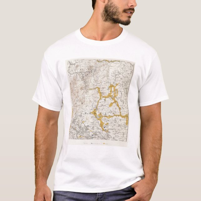 Topographic och is- karta av New Hampshire 2 Tee (Framsida)