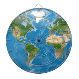 Topographic World Map Earth Illustration Darttavla