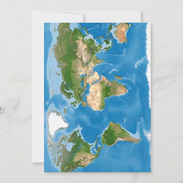 Topographic World Map Earth Illustration Julkort (Framsida)