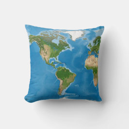 Topographic World Map Earth Illustration Kudde