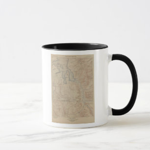 Topography Karta, Yellowstone National Part, Wyomi Mugg