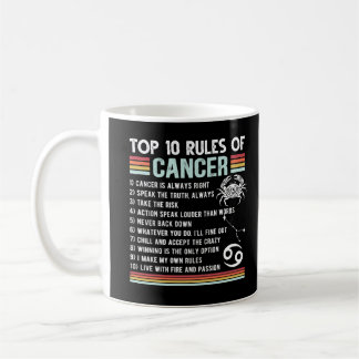 Topp 10 regler för Cancer stjärntecken vintage mär Kaffemugg