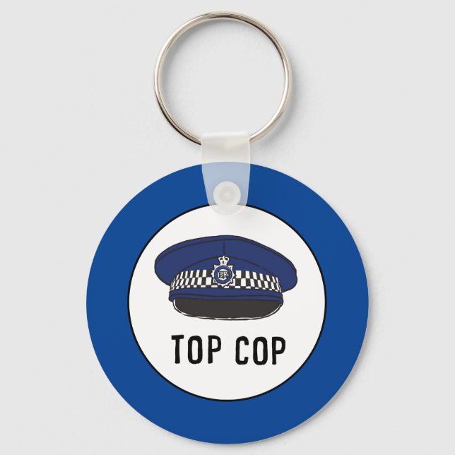 Topp Cop. Polis eller Konstapel. Nyckelring (Framsida)