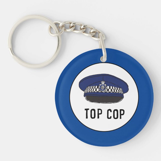 Topp Cop. Polisman eller Konstapel. Nyckelring (Framsidan)