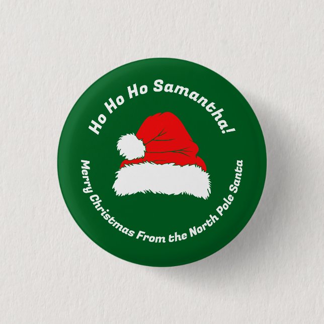 Topp Grön Ho ho ho Jul God Jul Knapp (Framsida)