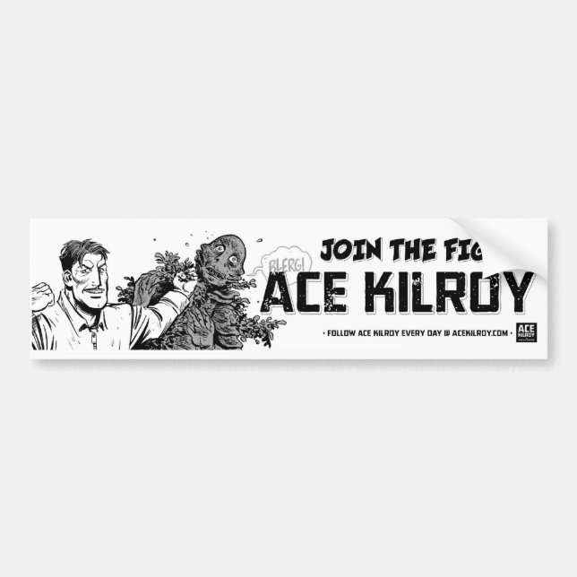 Topp- Kilroy "går med slagsmål!", Bildekal (Framsidan)