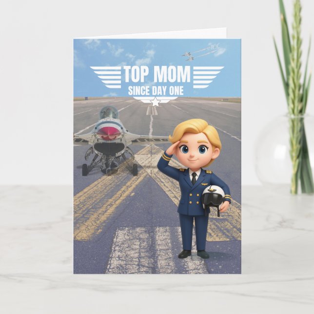 Topp Mamma Flygkort – Roligt Kort till Mamma (Framsida)