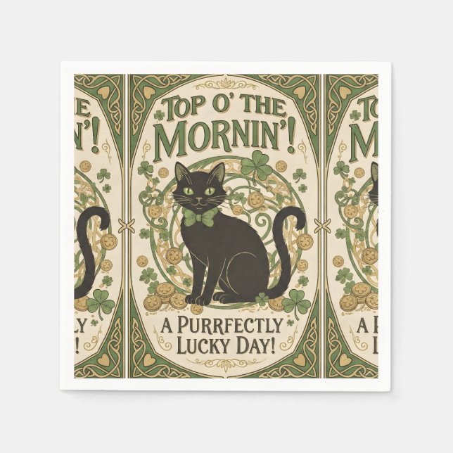 Topp på morgonen - St. Patrick's Day Pappersservett (Framsidan)