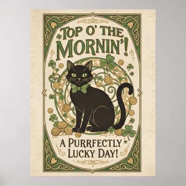 Topp på morgonen! St. Patrick's Day Poster (Framsidan)