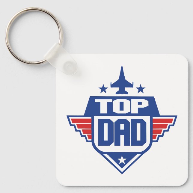 Topp Pappa Flygplan Nyckelring (Framsida)
