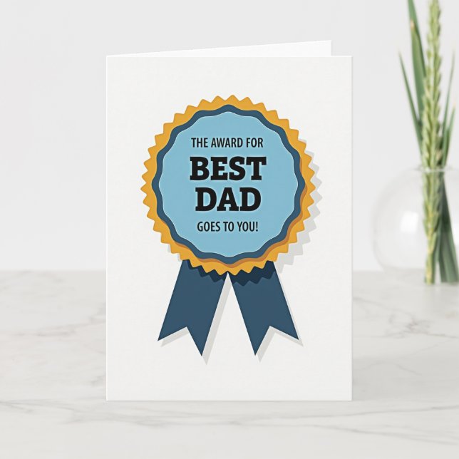 Topp Pappa Rosett Grafikkort Kort (Framsida)