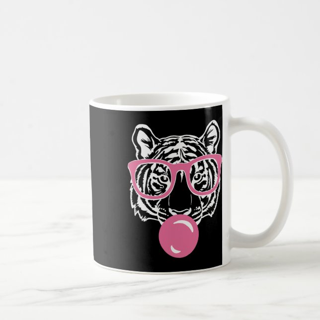 Toppar Bubble Gum Tiger Smart Rosa Gles Cat och T Kaffemugg (Höger)