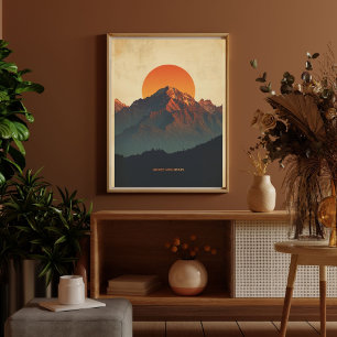 Topparna av Anderna – Retro Sydamerika Resa Poster