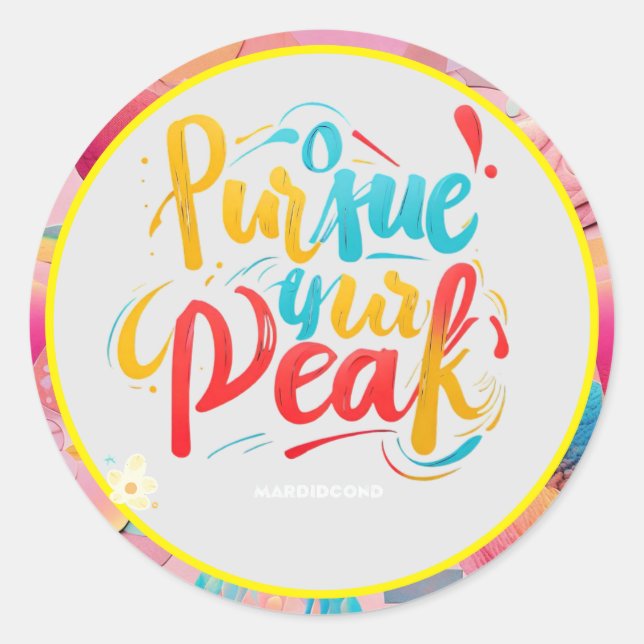 Toppdrömmar Runt Klistermärke (Framsida)