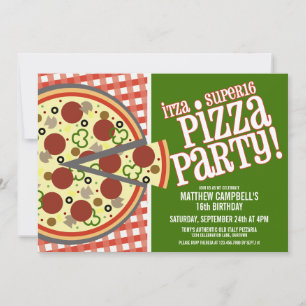 Toppen 16 Pizza-partiinbjudningar Inbjudningar