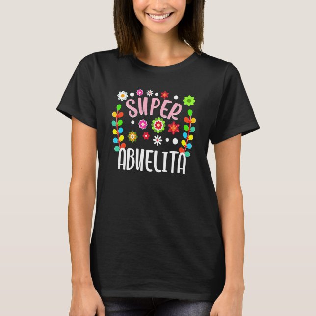 Toppen Abuelita Spain Granny Grandma Mexican Flor T Shirt (Framsida)