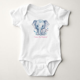 Toppen Adsible Mamma och Baby Elephants T Shirt