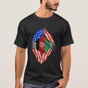 Toppen afghanskt arv, Afghanistan, rötter USA flag T Shirt