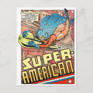TOPPEN AMERICAN 1940's PULP TECKNADS HERO Vykort