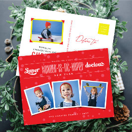 Toppen -är-tic Lycklig-docious New Year Photo Helg Vykort