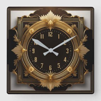 Toppen Art Deco Fyrkantig Klocka