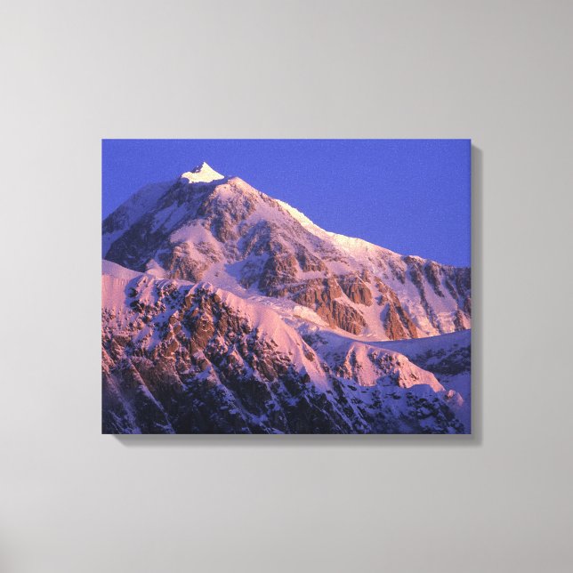 Toppen av Denali Peak Mt. McKinley) vid Canvastryck (Framsida)
