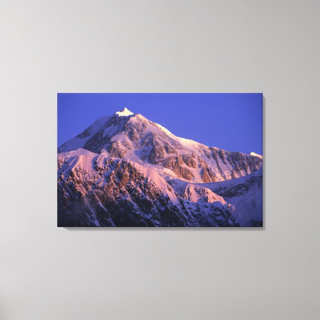 Toppen av Denali Peak Mt. McKinley) vid Canvastryck (Framsida)
