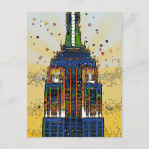 Toppen av ESB Psychedelic NYC Stil Vykort