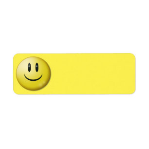 toppen av gulten lycklig-4760 SMILIES EMOTICONS ly Returadress Etikett