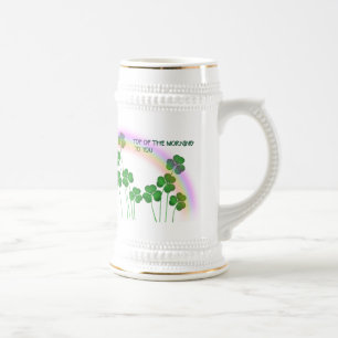 Toppen av morgonens St patrick's day Shamrocks Sejdel