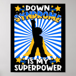 Toppen av superhjälten Down Syndrome Awareness Chr Poster