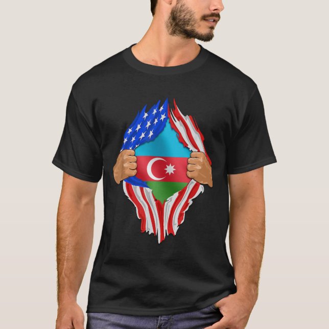 Toppen Azerbajdzjanskt kulturarv Azerbajdzjans röt T Shirt (Framsida)