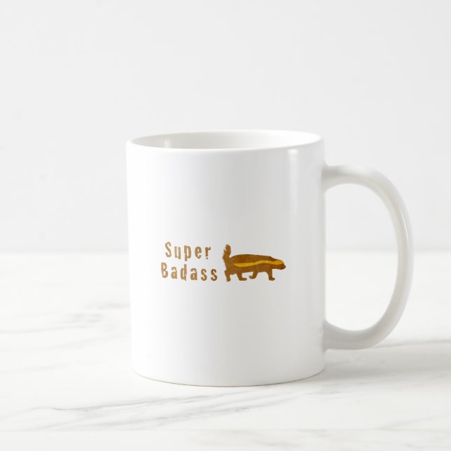 Toppen Badass Honey badger - Vintage Kaffemugg (Höger)
