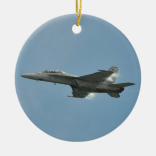 Toppen bålgetingprydnad för marin FA-18 Julgransprydnad Keramik