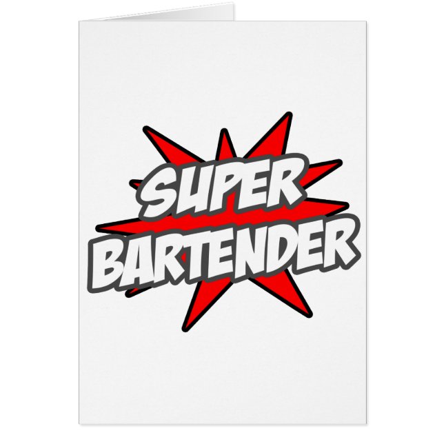 Toppen Bartender Hälsningskort (Framsidan)