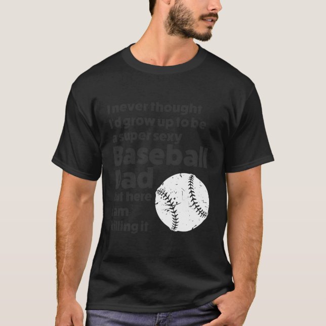 Toppen Baseball Pappa Baseball Pappa T Shirt (Framsida)