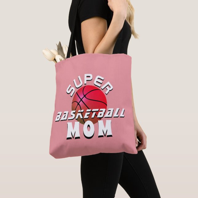 Toppen Basketball Boll Mamma Sporty Mor Rosa Tygkasse (Närbild)