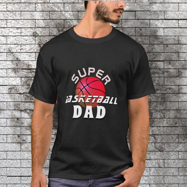 Toppen Basketball Pappa Sporty Far Black T Shirt (Skapare uppladdad)