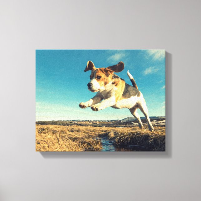 Toppen Beagle Hund - Premium Wrapped Canvas (Framsida)