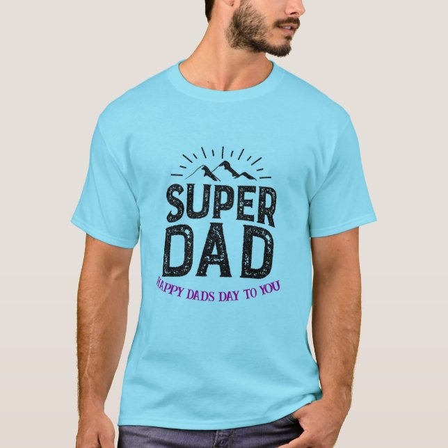 TOPPEN bergsbergen Anpassningsbar T-shirt för Papp (Framsida)