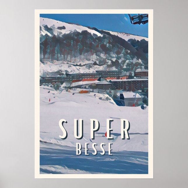 Toppen Besse Station de ski Poster (Framsidan)