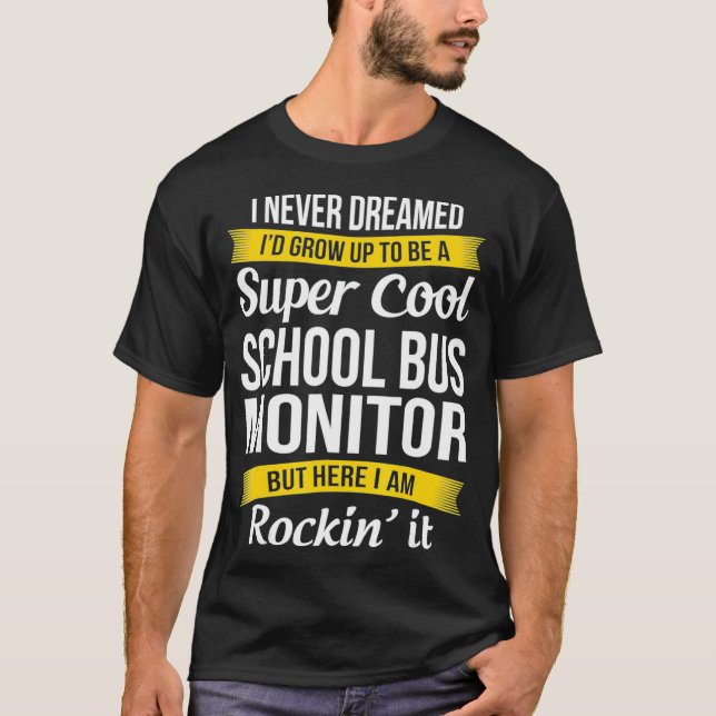 Toppen-bildskärmen i Coola School Buss fungerar ut T Shirt (Framsida)