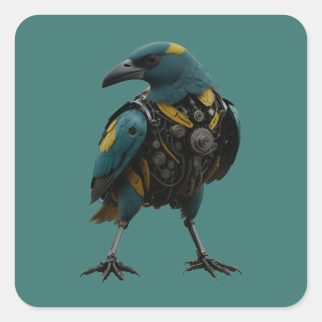 Toppen Bird Fyrkantigt Klistermärke (Framsida)