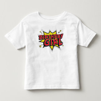 Toppen Birthday Hero - Girls Tecknad Birthday Shir T Shirt