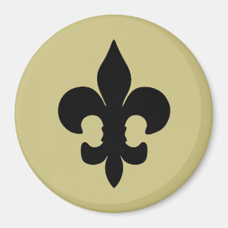 Toppen Black Fleur de lis Magnet