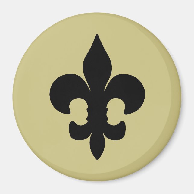 Toppen Black Fleur de lis Magnet (Framsidan)