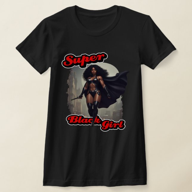 TOPPEN BLACK GIRL Action Hero T Shirt (Laydown)
