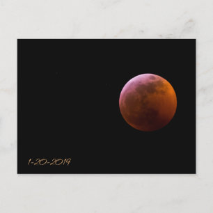 Toppen blodvargmåne - sammanlagd Lunar förmörkelse Vykort